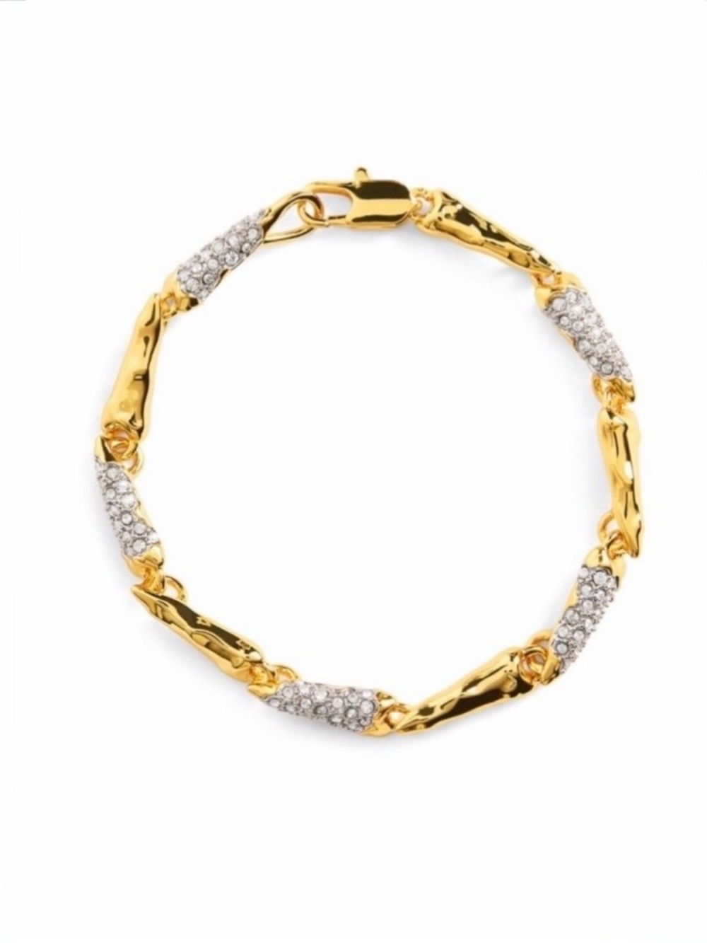 ALEXIS BITTAR Solanales Crystal Linked Spear Bracelet Gold Clear MY21